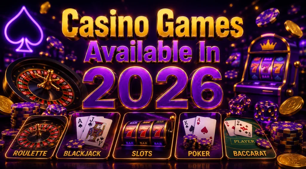 Casino Games Available In 2026